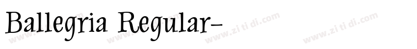 Ballegria Regular字体转换